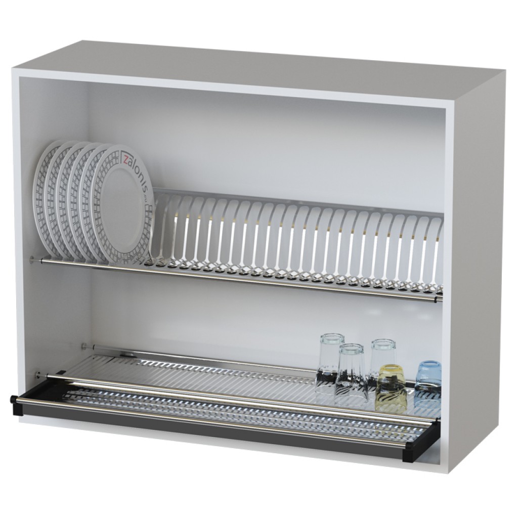 DISH RACK WITH DRAIN BOTTOM RACK